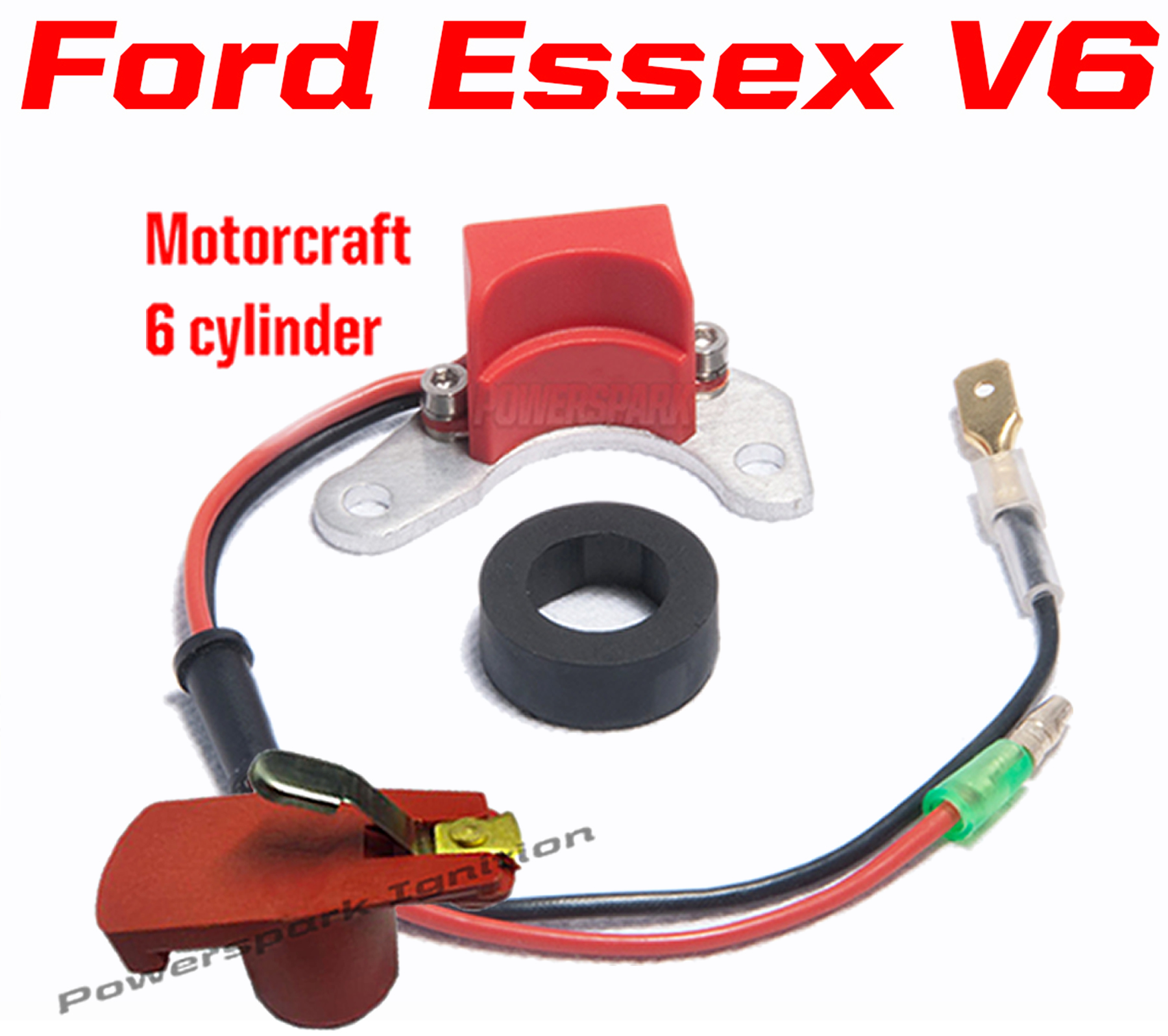 FORD Essex V6 2.5 e 3.0 Distributore di accensione elettronica Pack Red LEAD